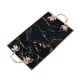 thumbnail image 1 of Bandeja rectangular de mármol, bandeja para servir accesorios, para pañuelos de papel para perfumes de baño Negro, 1 of 8