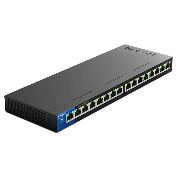 Switch Linksys LGS116 de 16 puertos LAN Gigabit 10/100/1000Mbps, No Linksys LGS116