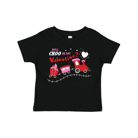 

Inktastic Will Choo Be My Valentine Valentine s Day Train Boys or Girls Toddler T-Shirt