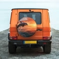 thumbnail image 6 of Naloa Sunset Dancing Dolphin B PVC Leather Spare Tire Wheel Cover for Car Truck SUV Camper Trailer Universal Fit many size14 inch, 6 of 6