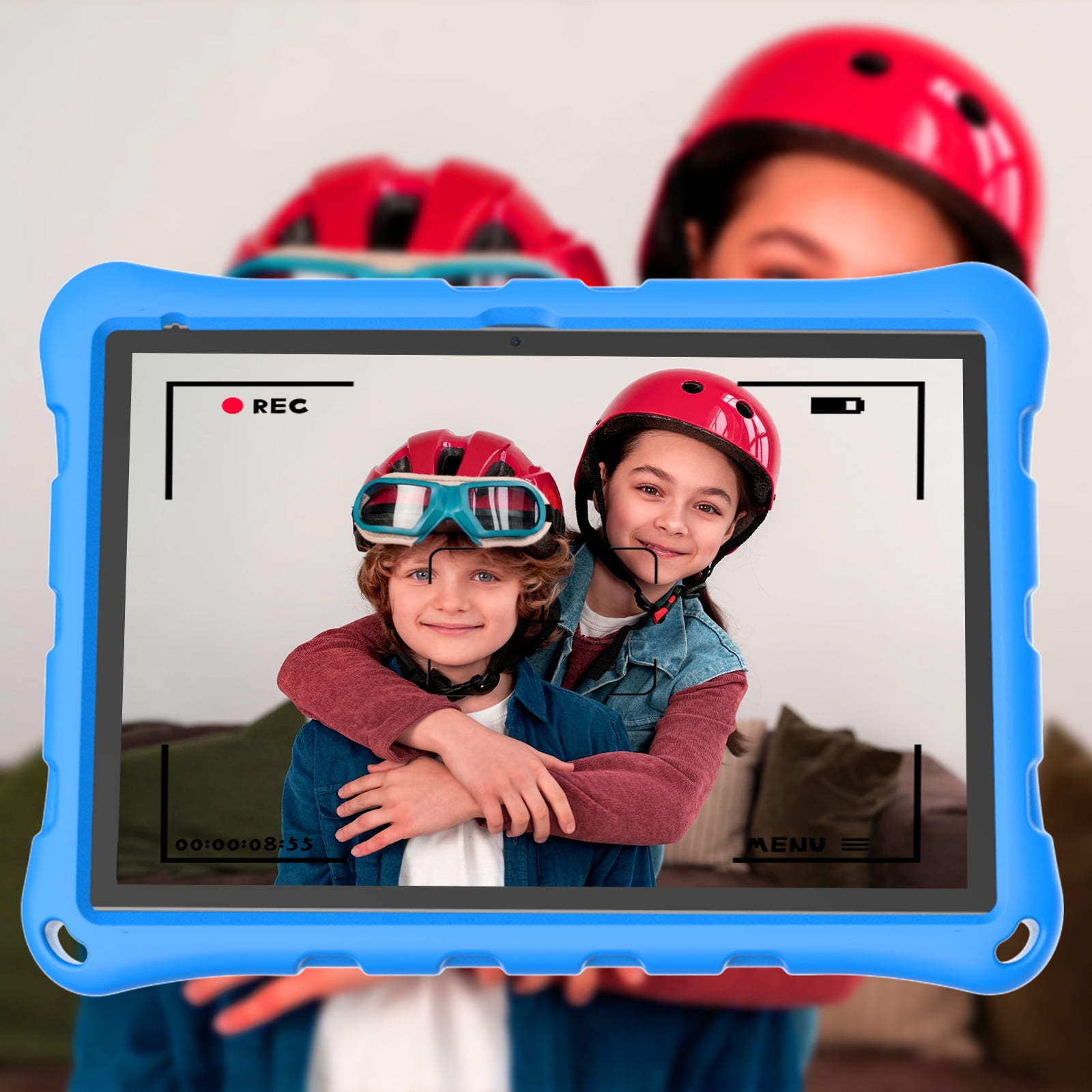 Kids Tablet 10 inch, Android 12 Tablets for Kids 32GB ROM 512GB Expand, Parental Control Toddler Tablet, GMS Certified, Kids Software Pre-Installed, WiFi, Dual Camera,with Shockproof Case