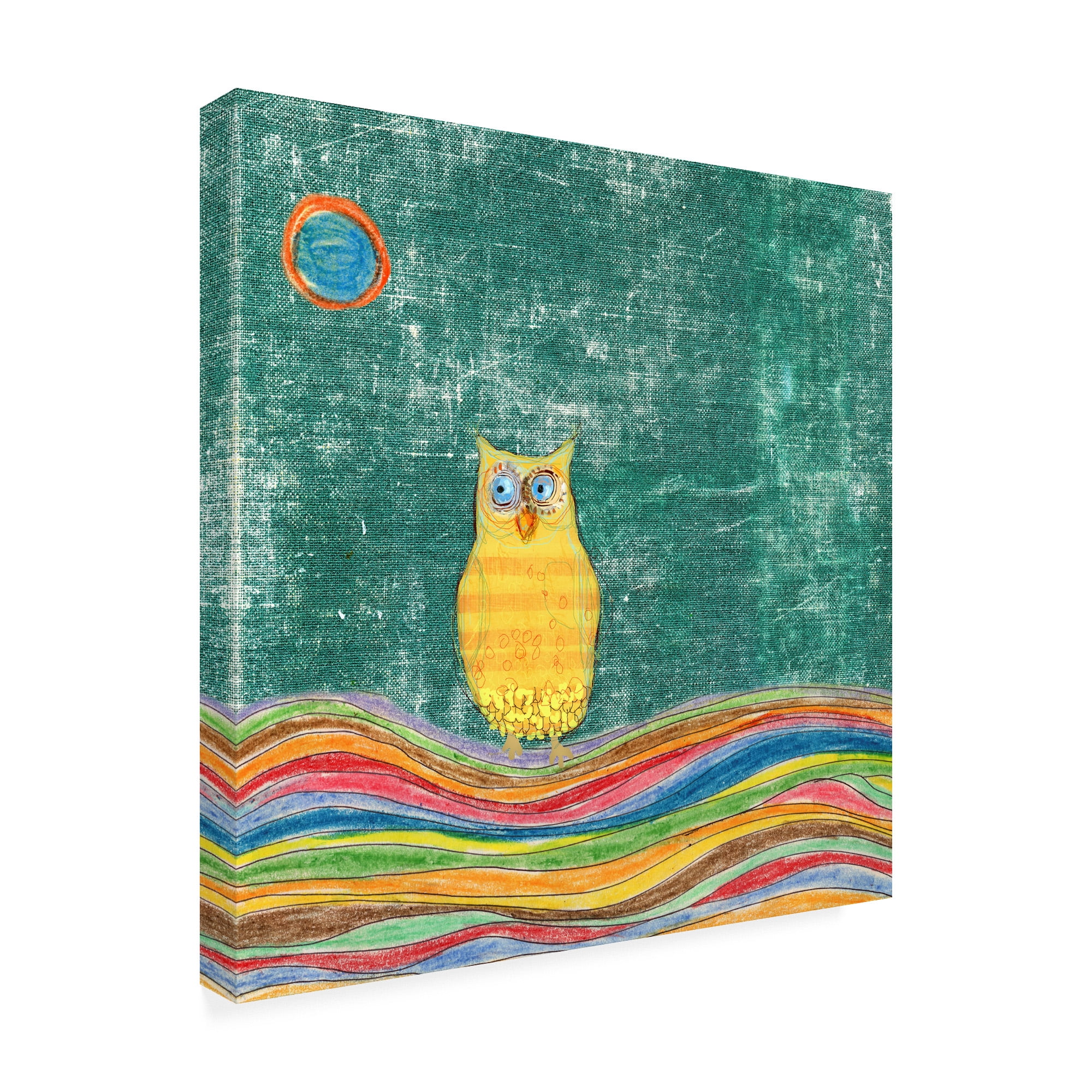 Trademark Fine Art 'Feathers, Dots And Stripes V Childrens Art' Canvas Art by Ingrid Blixt