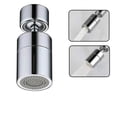 thumbnail image 1 of CHAO Aireador de grifo (plateado), boquilla giratoria de 360° para grifo de cocina, grifo aireador de 2 modos de ahorro de agua, grifo con filtro Jet Breeze, fregadero de cocina y baño, 1 of 5