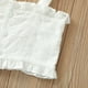 thumbnail image 5 of Conjunto de 2 piezas de ropa para niñas pequeñas con tirantes, pantalones acampanados florales y blusas., 5 of 8