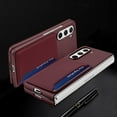 thumbnail image 4 of for Samsung Galaxy Z Fold 5 Case Wallet with 2-Card Credit Card Holder Slot Full Body Protection Slim Fit Phone Case for Women Men-Burgundy, 4 of 11