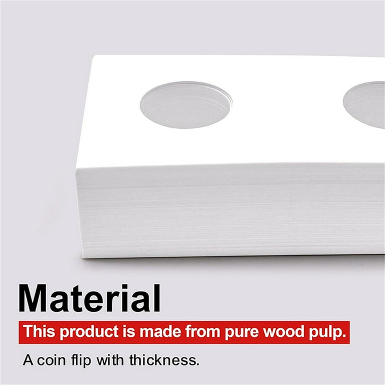 Maystar 200PCS Cardboard Coin Holders Set for 2x2 Coin Flip Pages