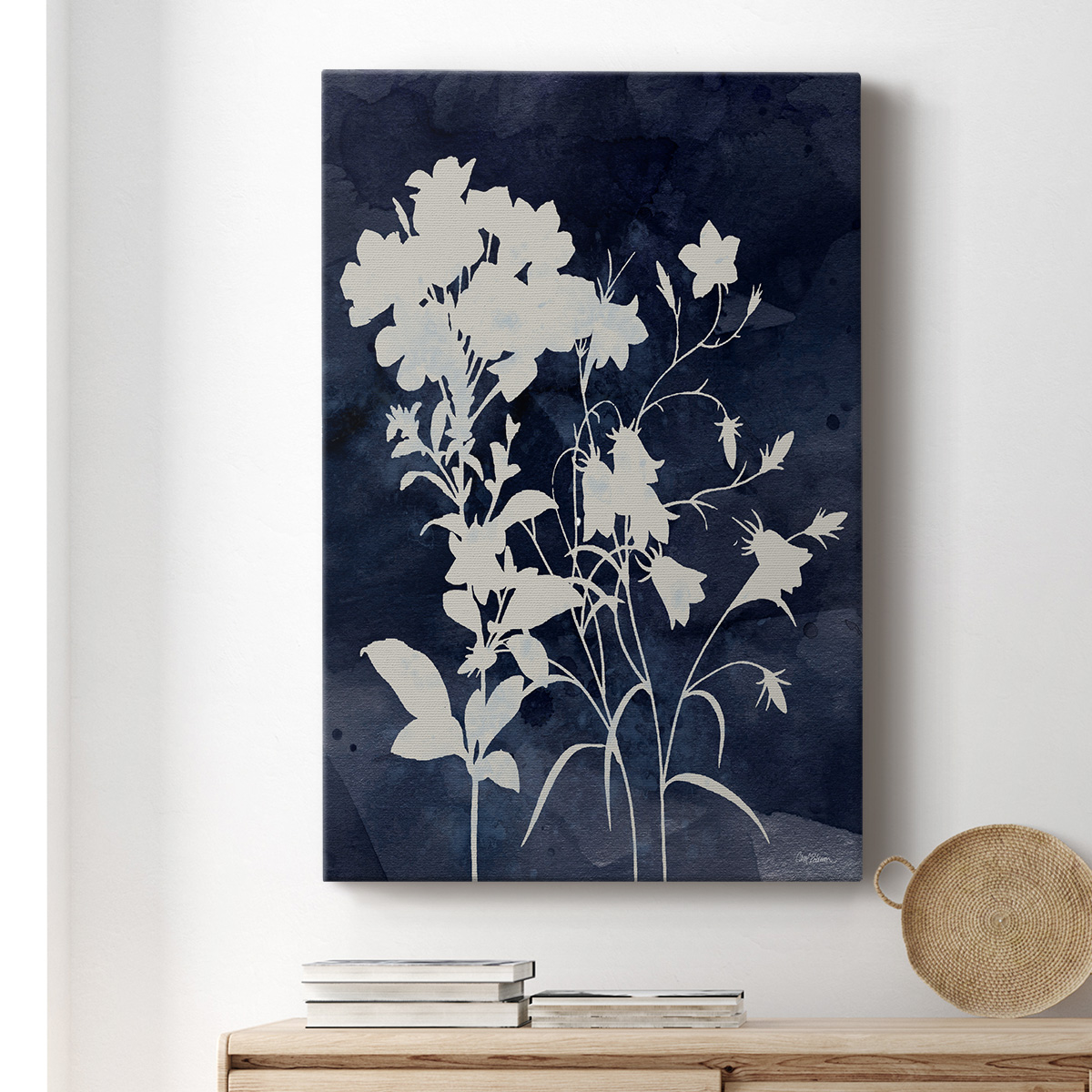 Indigo Botanical II Revisited Premium Gallery Wrapped Canvas - Ready to Hang