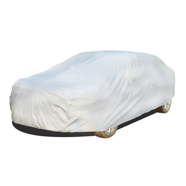 Car Summer Sunscreen Dustproof Car Clothing Car Cover - Size L (Silver)