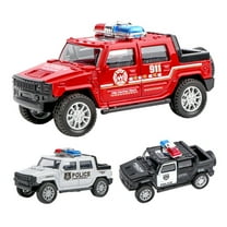 Happy Date Friction Powered Police Car Toy for Kids, Sturdy Plastic Toy for Kids and Toddlers, Openable Doors,Detailed Toy Interior for Enjoyment