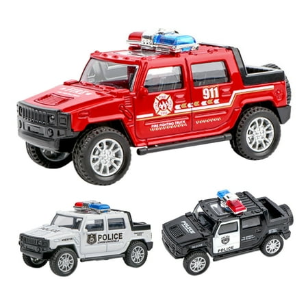 Happy Date Friction Powered Police Car Toy for Kids Sturdy Plastic Toy for Kids and Toddlers Openable Doors Detailed Toy Interior for Enjoyment