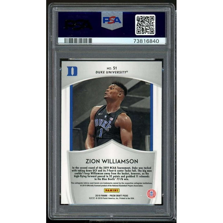 Zion Williamson Rookie Card 2019-20 Panini Prizm Draft Picks
