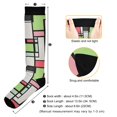 thumbnail image 3 of FORMRS Womens Knee High Socks Casual Long Thick Travel Daily Wear, 1 Pair, Green Abstract Geometric, 3 of 6