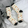 thumbnail image 5 of Rateoe Squirrel And Mushroom for Women Casual Calf Socks - Cute Crew Socks - Thin Soft Above Ankle Socks Size 5-11, 5 of 6