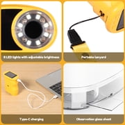 Rechargeable 1000X Handheld Kids Microscope 2 Inch IPS Screen - Ideal Present for 4 to 7 Years Old Children (Yellow)
