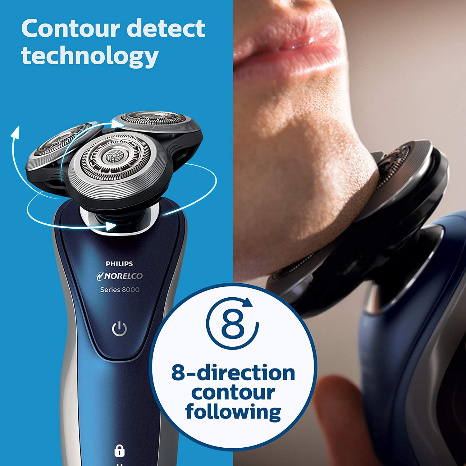 Shaver series 8000 Wet and dry electric shaver S8950/90