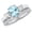 Aquamarine, variant on HDD 1 to 6 Carat Oval 14K White Gold LAB GROWN Gemstone and LAB GROWN Diamond Wedding Bridal Set (AAAA Heirloom Quality) Emerald 1 Carat Size: 6