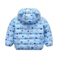 thumbnail image 2 of Hicidod Toddler Winter Coats Cute Bear Ears Hooded Long Sleeve Puffer Jackets Lightweight Fashion Print Warm Infant Snow Outerwear, 2 of 3