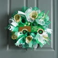 thumbnail image 5 of 4 Rolls Mesh Ribbon Wreath Making Supplies Poly Mesh Ribbon Decor for Easter Valentine St Patrick's Day Christmas DIY Craft Home Door 30 Feet Each Roll (10 Inch Wide), 5 of 6