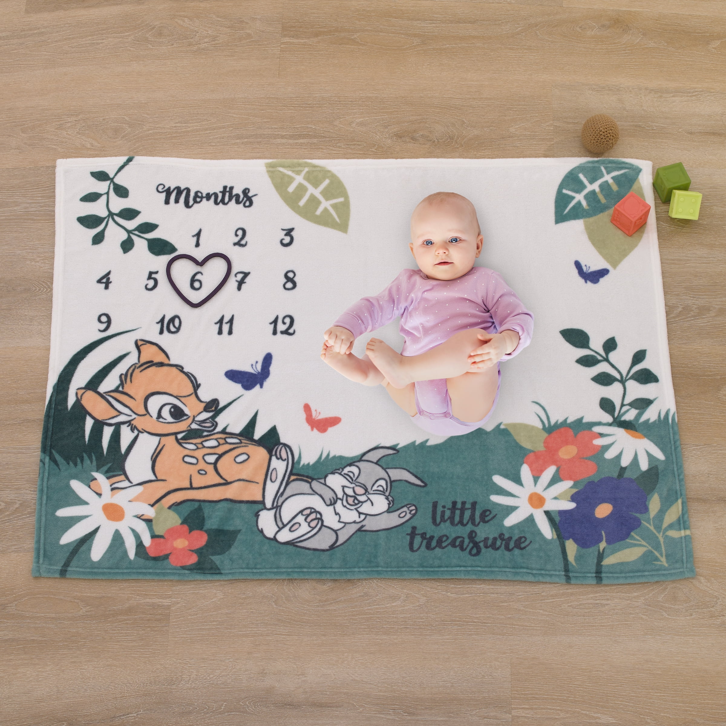 Disney Bambi Photo Op Milestone Baby Blanket