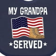 thumbnail image 4 of Inktastic Military Grandson My Grandpa Served Boys or Girls Baby Bib, 4 of 4