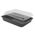 thumbnail image 2 of Mainstays 9" x 13" Covered Nonstick Steel Bake and Roast Cake Pan, Gray, 2 of 14
