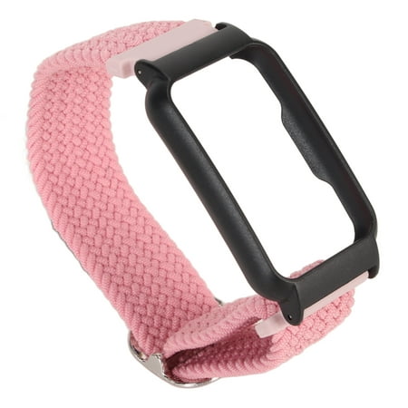 Nylon Watchband Replacemen Wirstband Adjustable Sports Breathable Watchband with Case for Oppo Free Pink with Black Case watch strap watch battery replacement tool kit
