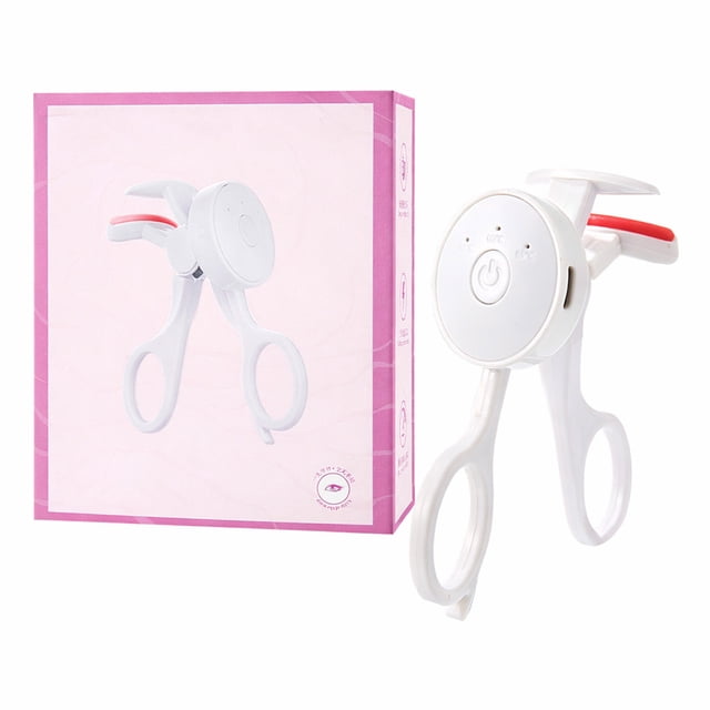 Rizador de pestañas eléctrico de gran angular con tecnología de calentamiento, rizador de pestañas electrónico para rizar pestañas de gran superficie, suave y seguro, recargable/USB, maquillaje de ojo