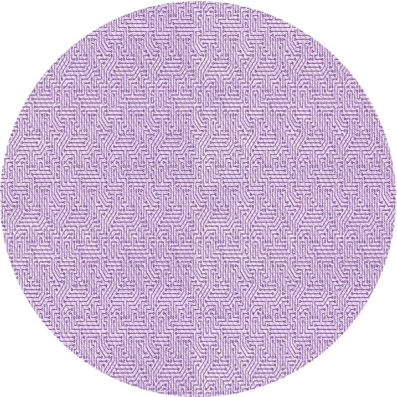 Ahgly Company Indoor Round Patterned Tyrian Purple Area Rugs, 3' Round