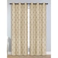 thumbnail image 2 of Bella Luna Julia Geometric Room Darkening Thermal Grommet Curtain Panels (Set of 2), 2 of 6