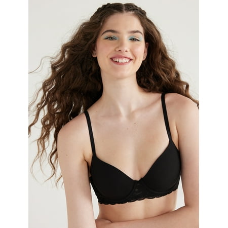 No Boundaries Women's Demi Underwire T-Shirt Bra with Sugarcup, Sizes 34A-40DD