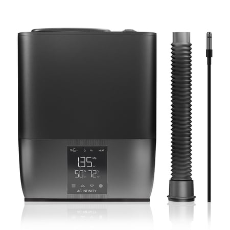 AC Infinity CLOUDFORGE T5, Warm Mist Plant Humidifier 9L with VPD Humidity Controls, 10-Level Precision, Hot/Cold Vaporizer for All Climates, UV Sterilization, Extendable Targeted Hose for Grow Tents