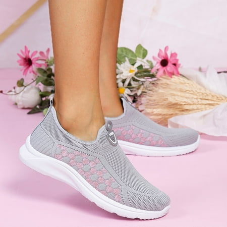 

sebulube Women Sneakers Soft Sole Breathable Sneakers Non Slip Ultra Light Soft Sole Sneakers Breathable Mesh Sneakers