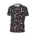 thumbnail image 6 of Wukai Anchors Print Men's Short-Sleeved Mesh T-Shirt,Quick-Dry Short Sleeve Workout T-Shirt-6X-Large, 6 of 8