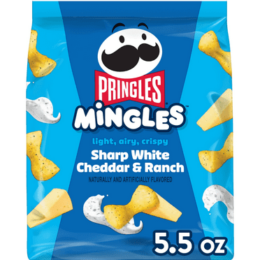 Pringles Mingles Sharp White Cheddar and Ranch Puffed Snacks, Cheese Puffs, 5.5 oz