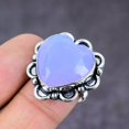 thumbnail image 2 of Natural Purple Chalcedony Gemstone Handmade 925 Sterling Silver Ring Size 8, 2 of 2