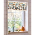 thumbnail image 4 of Valances for Windows Fall Thanksgiving Rod Pocket Cafe Window Treatments Valance Curtains for Kitchen Bathroom Laundry Basement Windows 60"x18", 4 of 6