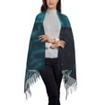 thumbnail image 3 of Cauagu Lost Golden Key Print Women Wrap Shawl tassels Scarves Retro Scarf 77.6"X28.3", 3 of 8