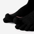 thumbnail image 5 of 5 Pairs Men's Cotton Toe Socks, Assorted Colors Crew Five Finger Athletic Socks, 5 of 8