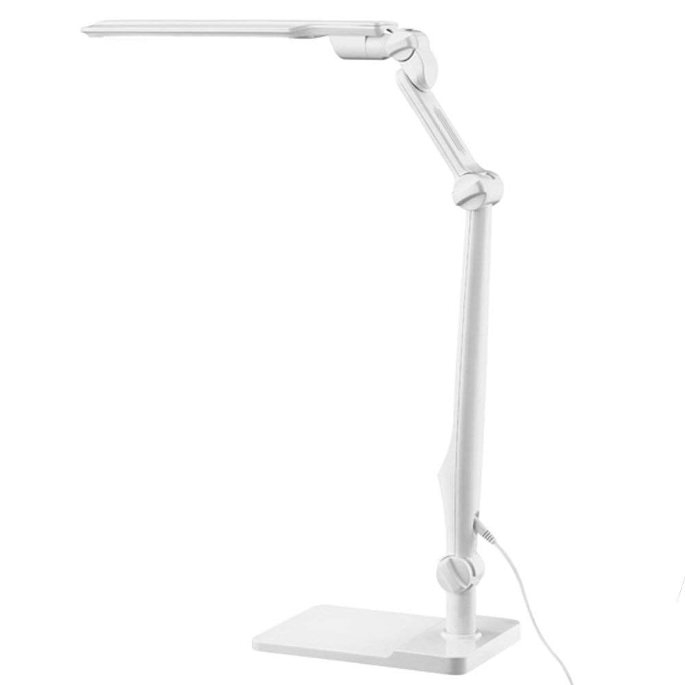 TENSOR Halogen Desk LAMP White Adjustable Head 20 Watt halogen Bulb 