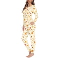thumbnail image 2 of FOR U DESIGNS Thanksgiving Pumpkin Cat Pajamas for Women Set Long Sleeve Set of 2 Size 3XL Pjs Lightweight Pants Women Fall Night Tops for Women Sleepwear, 2 of 6