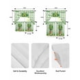 thumbnail image 5 of St. Patrick's Day Swag Kitchen Curtains Sets for Windows 24 Inch Length, Spring Botanical Clovers Coin Green Check Short Window Curtain Swags Valances and Tiers 3 Piece Set for Cafe/Dining Room, 5 of 5