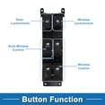 thumbnail image 3 of Interruptor de ventana eléctrica para automóvil Unique Bargains, interruptor de control de ventana del lado del conductor delantero izquierdo para Hyundai Sonata 2005-2007, negro, 3 of 7