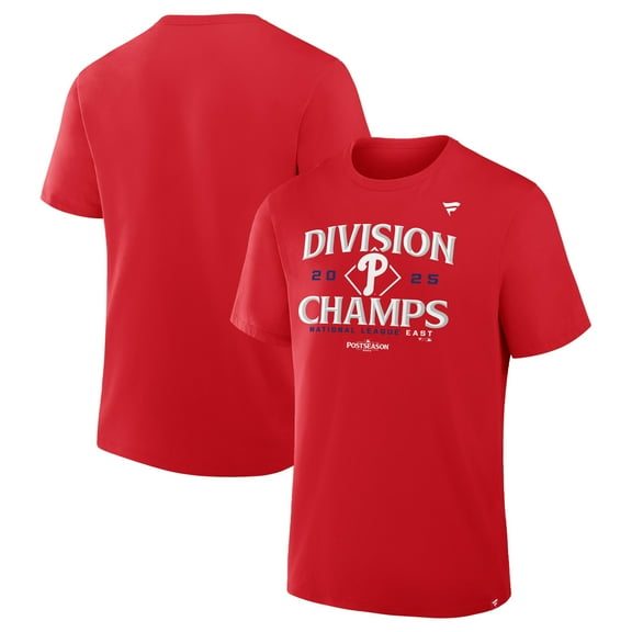 Men's Fanatics  Red Philadelphia Phillies 2025 NL East Division Champions Locker Room T-Shirt
