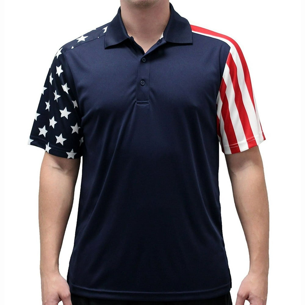 The Flag Shirt - TheFlagShirt Men's Stars & Stripes Polo T-Shirt ...