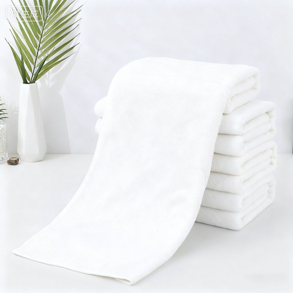 Taotanxi Premium Microfiber Detailing Towels, 340 GSM Lint Free Car Buffing Waxing Polishing Drying Towel, Pack of 1 (White)