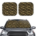 thumbnail image 2 of Sikiie glod Skull snake bird Print Foldable Car Windshield Sun Visor, Car Window Sunshade Suitable for Sedan, SUV and Truck Car Accessories-Large, 2 of 6
