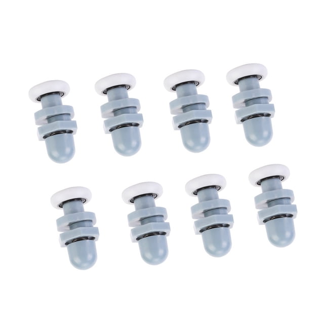 Rodillo deslizante para baño, 8 piezas, herrajes para puertas correderas de plástico duradero, rodillo para baño, uso conveniente