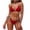 Red, variant on Women's Two Piece Bikini Set Sexy Side Bow Detail Swimsuit with Removable Padded Cups Wire Free for Vacation Swim,Red,S