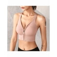 thumbnail image 3 of Zip Front Sports Bras for Women-Support Padded Bra Pack Fitness Workout Yoga Gym Running Crop Tank Top ﻿, 3 of 6