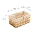 thumbnail image 5 of Wicker Storage Basket Hand-Woven Paper Rope Decorative Rectangular Wicker Basket Cube Storage Box B, 5 of 5